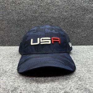 Golf USA 2020 Ryder Cup New Era CAMO BLUE Stretch Mesh Back Hat Cap MD/LARGE